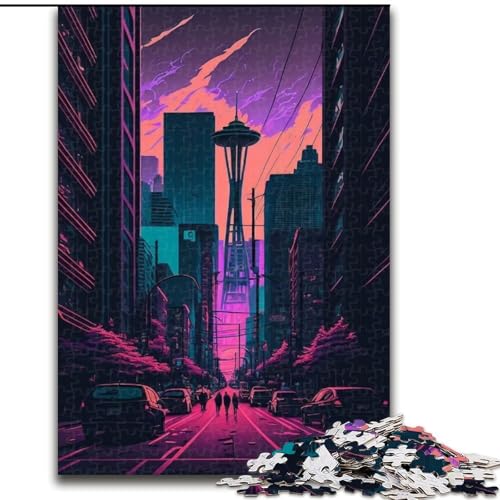 Puzzle 1000 Teile Downtown Seattle aus Holz, für Teenager ab 14 Jahren, Heimdekoration, 50x75cm, pädagogisches und unterhaltsames Indoor-Spiel für die Heimdekoration Puzzle 1000 Teile Downtown Seattle aus Holz, für Teenager ab 14 Jahren, Heimdekoration, 50x75cm, pädagogisches und unterhaltsames Indoor-Spiel für die Heimdekoration von MLADSOEHK