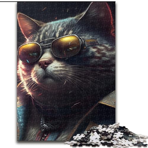 Puzzle 1000 Teile Fantasiekatze aus Holz, für Teenager ab 14 Jahren, Heimdekoration, 50x75cm, Denkspiel für Teenager Puzzle 1000 Teile Fantasiekatze aus Holz, für Teenager ab 14 Jahren, Heimdekoration, 50x75cm, Denkspiel für Teenager von MLADSOEHK