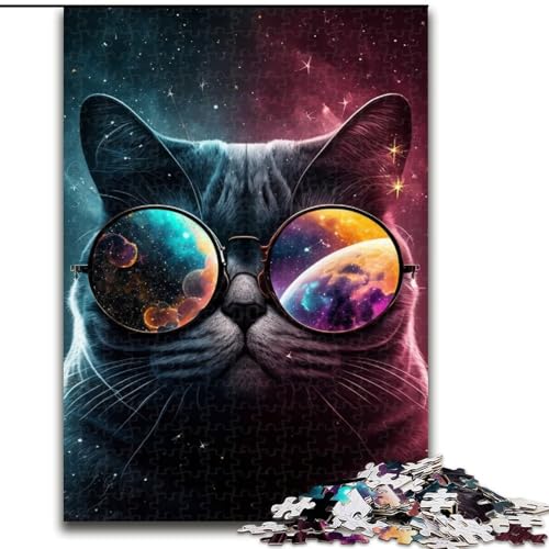 Puzzle 1000 Teile Fantasiekatze aus Holz, für Teenager ab 14 Jahren, Heimdekoration, 50x75cm, Denkspiel für Teenager Puzzle 1000 Teile Fantasiekatze aus Holz, für Teenager ab 14 Jahren, Heimdekoration, 50x75cm, Denkspiel für Teenager von MLADSOEHK