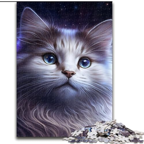Puzzle 1000 Teile Fantasiekatze aus Holz, für Teenager ab 14 Jahren, Heimdekoration, 50x75cm, Denkspiel für Teenager Puzzle 1000 Teile Fantasiekatze aus Holz, für Teenager ab 14 Jahren, Heimdekoration, 50x75cm, Denkspiel für Teenager von MLADSOEHK