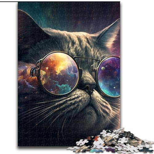Puzzle 1000 Teile Fantasiekatze aus Holz, für Teenager ab 14 Jahren, Heimdekoration, 50x75cm, pädagogisches und unterhaltsames Indoor-Spiel für die Heimdekoration Puzzle 1000 Teile Fantasiekatze aus Holz, für Teenager ab 14 Jahren, Heimdekoration, 50x75cm, pädagogisches und unterhaltsames Indoor-Spiel für die Heimdekoration von MLADSOEHK