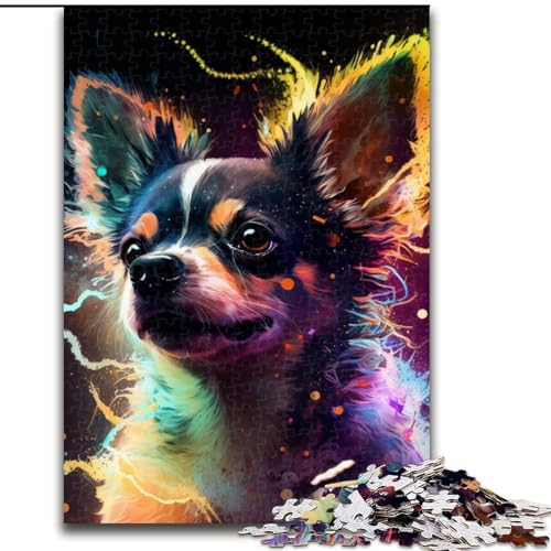 Puzzle 1000 Teile Fantasy Chihuahua aus Holz, für Teenager ab 14 Jahren, Heimdekoration, 50x75cm, Denkspiel für Teenager Puzzle 1000 Teile Fantasy Chihuahua aus Holz, für Teenager ab 14 Jahren, Heimdekoration, 50x75cm, Denkspiel für Teenager von MLADSOEHK