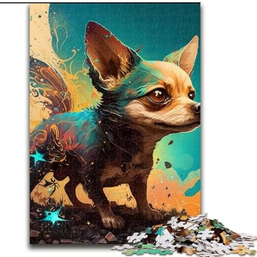 Puzzle 1000 Teile Fantasy Chihuahua aus Holz, für Teenager ab 14 Jahren, Heimdekoration, 50x75cm, Denkspiel für Teenager Puzzle 1000 Teile Fantasy Chihuahua aus Holz, für Teenager ab 14 Jahren, Heimdekoration, 50x75cm, Denkspiel für Teenager von MLADSOEHK