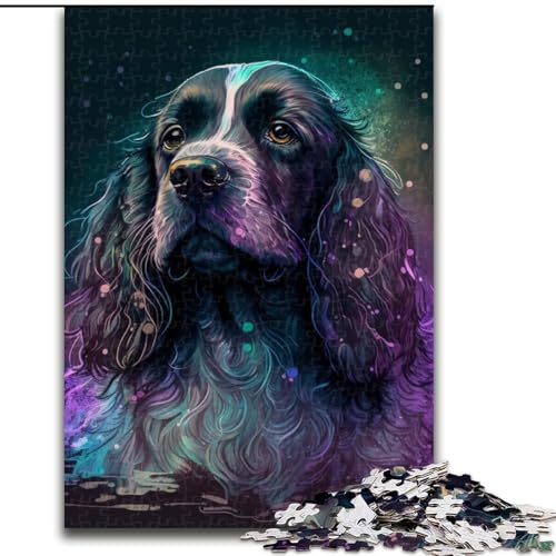 Puzzle 1000 Teile Fantasy Cocker Spaniel aus Holz, perfektes DIY-Kunstdekor oder Geburtstagsgeschenk 50x75cm, hirnforderndes DIY-Dekorationsspiel, interaktives Familienspielzeug Puzzle 1000 Teile Fantasy Cocker Spaniel aus Holz, perfektes DIY-Kunstdekor oder Geburtstagsgeschenk 50x75cm, hirnforderndes DIY-Dekorationsspiel, interaktives Familienspielzeug von MLADSOEHK