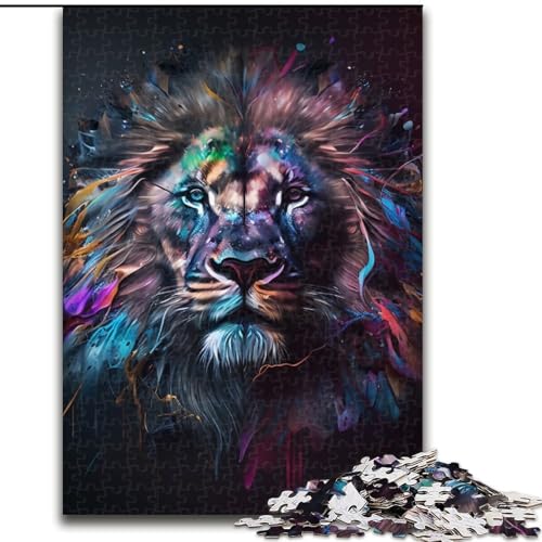Puzzle 1000 Teile Fantasy-Löwe aus Holz, für Teenager ab 14 Jahren, Heimdekoration, 50x75cm, Denkspiel für Teenager Puzzle 1000 Teile Fantasy-Löwe aus Holz, für Teenager ab 14 Jahren, Heimdekoration, 50x75cm, Denkspiel für Teenager von MLADSOEHK
