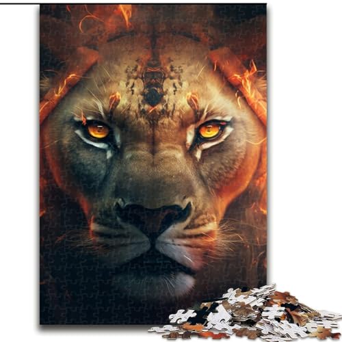 Puzzle 1000 Teile Fantasy-Löwe aus Holz, für Teenager ab 14 Jahren, Heimdekoration, 50x75cm, Denkspiel für Teenager Puzzle 1000 Teile Fantasy-Löwe aus Holz, für Teenager ab 14 Jahren, Heimdekoration, 50x75cm, Denkspiel für Teenager von MLADSOEHK