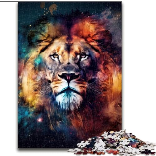 Puzzle 1000 Teile Fantasy-Löwe aus Holz, für Teenager ab 14 Jahren, Heimdekoration, 50x75cm, Denkspiel für Teenager Puzzle 1000 Teile Fantasy-Löwe aus Holz, für Teenager ab 14 Jahren, Heimdekoration, 50x75cm, Denkspiel für Teenager von MLADSOEHK