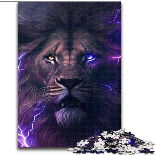 Puzzle 1000 Teile Fantasy-Löwe aus Holz, für Teenager ab 14 Jahren, Heimdekoration, 50x75cm, pädagogisches und unterhaltsames Indoor-Spiel für die Heimdekoration Puzzle 1000 Teile Fantasy-Löwe aus Holz, für Teenager ab 14 Jahren, Heimdekoration, 50x75cm, pädagogisches und unterhaltsames Indoor-Spiel für die Heimdekoration von MLADSOEHK