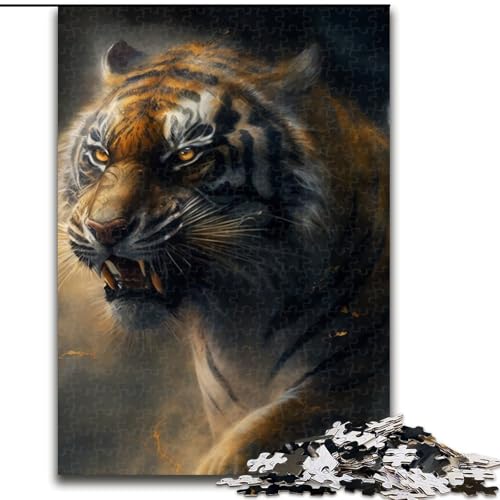 Puzzle 1000 Teile Fantasy Tiger aus Holz, für Jugendliche ab 14 Jahren, Heimdekoration, 50x75cm, Denkspiel für Jugendliche Puzzle 1000 Teile Fantasy Tiger aus Holz, für Jugendliche ab 14 Jahren, Heimdekoration, 50x75cm, Denkspiel für Jugendliche von MLADSOEHK