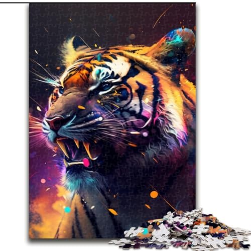 Puzzle 1000 Teile Fantasy Tiger aus Holz, für Teenager ab 14 Jahren, Heimdekoration, 50x75cm, pädagogisches und unterhaltsames Indoor-Spiel für die Heimdekoration Puzzle 1000 Teile Fantasy Tiger aus Holz, für Teenager ab 14 Jahren, Heimdekoration, 50x75cm, pädagogisches und unterhaltsames Indoor-Spiel für die Heimdekoration von MLADSOEHK