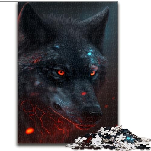 Puzzle 1000 Teile Fantasy Wolf aus Holz, für Jugendliche ab 14 Jahren, Heimdekoration, 50x75cm, Denkspiel für Jugendliche Puzzle 1000 Teile Fantasy Wolf aus Holz, für Jugendliche ab 14 Jahren, Heimdekoration, 50x75cm, Denkspiel für Jugendliche von MLADSOEHK