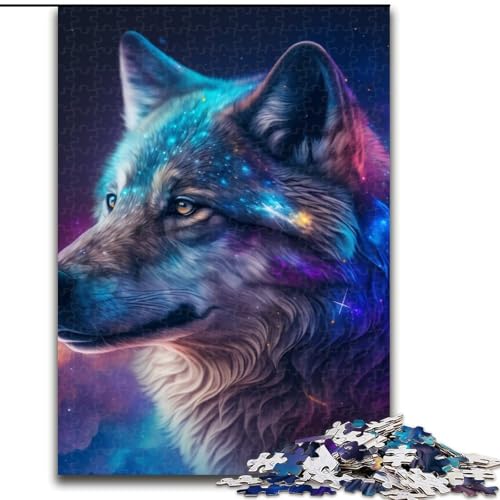 Puzzle 1000 Teile Fantasy Wolf aus Holz, für Teenager ab 14 Jahren, Heimdekoration, 50x75cm, pädagogisches und unterhaltsames Indoor-Spiel für die Heimdekoration Puzzle 1000 Teile Fantasy Wolf aus Holz, für Teenager ab 14 Jahren, Heimdekoration, 50x75cm, pädagogisches und unterhaltsames Indoor-Spiel für die Heimdekoration von MLADSOEHK