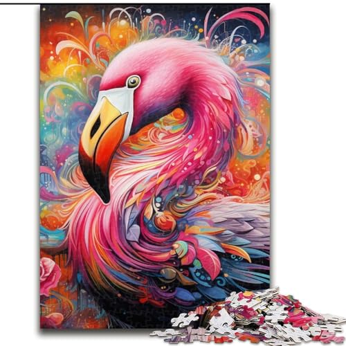Puzzle 1000 Teile Flamingo aus Holz, für Jugendliche ab 14 Jahren, Heimdekoration, 50x75cm, pädagogisches und unterhaltsames Indoor-Spiel für die Heimdekoration Puzzle 1000 Teile Flamingo aus Holz, für Jugendliche ab 14 Jahren, Heimdekoration, 50x75cm, pädagogisches und unterhaltsames Indoor-Spiel für die Heimdekoration von MLADSOEHK