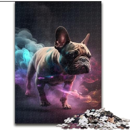 Puzzle 1000 Teile Französische Bulldogge Nebel aus Holz, Spielzeug Geschenk Pädagogisches Intellektuelles Dekomprimierungsspaß Familienspiel 50x75cm Geburtstagsfeier für Männer Frauen Puzzle 1000 Teile Französische Bulldogge Nebel aus Holz, Spielzeug Geschenk Pädagogisches Intellektuelles Dekomprimierungsspaß Familienspiel 50x75cm Geburtstagsfeier für Männer Frauen von MLADSOEHK
