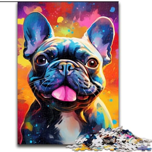 Puzzle 1000 Teile Französische Bulldogge Nebel aus Holz, für Jugendliche ab 14 Jahren, Heimdekoration 50x75cm, Denkspiel für Jugendliche Puzzle 1000 Teile Französische Bulldogge Nebel aus Holz, für Jugendliche ab 14 Jahren, Heimdekoration 50x75cm, Denkspiel für Jugendliche von MLADSOEHK
