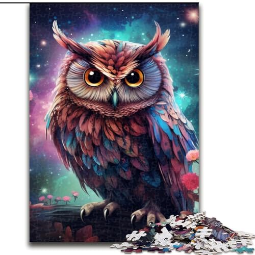 Puzzle 1000 Teile Galaxie-Eule aus Holz, für Teenager ab 14 Jahren, Heimdekoration, 50x75cm, pädagogisches und unterhaltsames Indoor-Spiel für die Heimdekoration Puzzle 1000 Teile Galaxie-Eule aus Holz, für Teenager ab 14 Jahren, Heimdekoration, 50x75cm, pädagogisches und unterhaltsames Indoor-Spiel für die Heimdekoration von MLADSOEHK