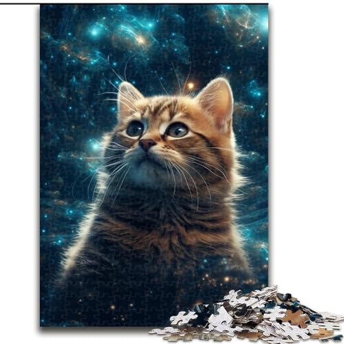 Puzzle 1000 Teile Galaxien Katzen aus Holz, für Teenager ab 14 Jahren, Heimdekoration, 50x75cm, Denksportspiel für Teenager Puzzle 1000 Teile Galaxien Katzen aus Holz, für Teenager ab 14 Jahren, Heimdekoration, 50x75cm, Denksportspiel für Teenager von MLADSOEHK