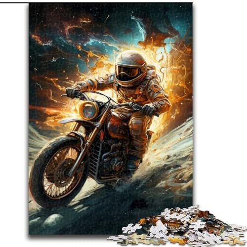 Puzzle 1000 Teile Galaxy Motorcycle Racing aus Holz, für Teenager ab 14 Jahren, Heimdekoration, 50x75cm, Denksportspiel für Teenager von MLADSOEHK