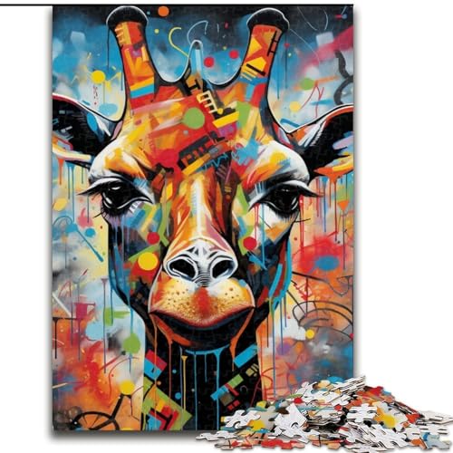 Puzzle 1000 Teile Giraffen-Graffiti aus Holz, Spielzeug, Geschenk, pädagogisches, intellektuelles, entspannendes Spaßspiel für die ganze Familie, 50x75cm, Geburtstagsfeier für Männer und Frauen Puzzle 1000 Teile Giraffen-Graffiti aus Holz, Spielzeug, Geschenk, pädagogisches, intellektuelles, entspannendes Spaßspiel für die ganze Familie, 50x75cm, Geburtstagsfeier für Männer und Frauen von MLADSOEHK