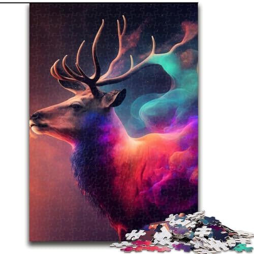 Puzzle 1000 Teile Hirschnebel aus Holz, Geschenkidee für die Feiertage, humorvolles Kunstwerk, detailliertes Kunstwerk, 50x75cm, für Geburtstag, Feiertage, Weihnachten, Halloween Puzzle 1000 Teile Hirschnebel aus Holz, Geschenkidee für die Feiertage, humorvolles Kunstwerk, detailliertes Kunstwerk, 50x75cm, für Geburtstag, Feiertage, Weihnachten, Halloween von MLADSOEHK