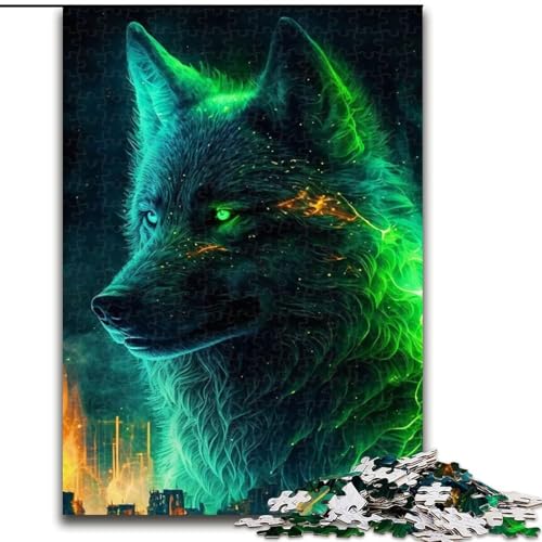 Puzzle 1000 Teile Wolf aus Holz, für Jugendliche ab 14 Jahren, Heimdekoration, 50x75cm, Denkspiel für Jugendliche Puzzle 1000 Teile Wolf aus Holz, für Jugendliche ab 14 Jahren, Heimdekoration, 50x75cm, Denkspiel für Jugendliche von MLADSOEHK