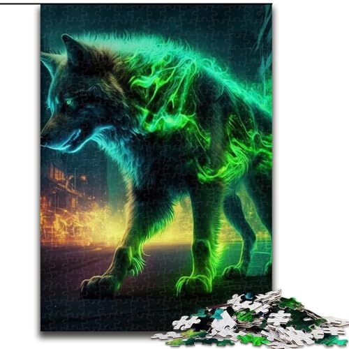 Puzzle 1000 Teile Wolf aus Holz, für Jugendliche ab 14 Jahren, Heimdekoration, 50x75cm, pädagogisches und unterhaltsames Indoor-Spiel für die Heimdekoration Puzzle 1000 Teile Wolf aus Holz, für Jugendliche ab 14 Jahren, Heimdekoration, 50x75cm, pädagogisches und unterhaltsames Indoor-Spiel für die Heimdekoration von MLADSOEHK