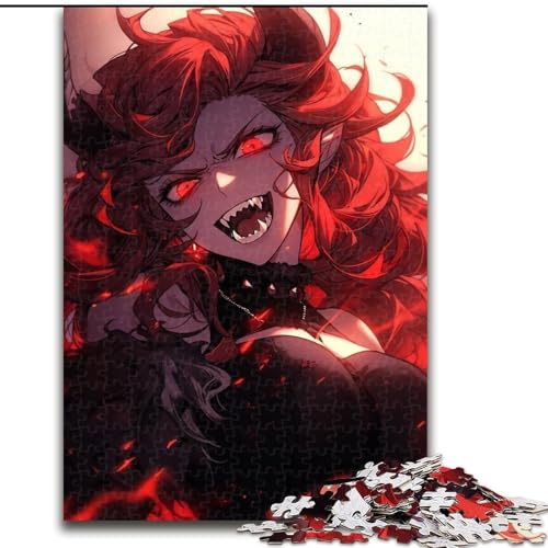 Puzzle 1000 Teile für Erwachsene, Anime Demon Girl, Lernspielzeug für Erwachsene, ganze Familie ab 14 Jahren (Größe 26x38cm) von MLADSOEHK