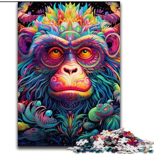 Puzzle 1000 Teile für Erwachsene, Art Monkey, aus Holz, EIN tolles Geschenk für Familienspaß, 50x75cm, Denksportaufgabe, Spiel für Erwachsene, interaktive Familienaktivität Puzzle 1000 Teile für Erwachsene, Art Monkey, aus Holz, EIN tolles Geschenk für Familienspaß, 50x75cm, Denksportaufgabe, Spiel für Erwachsene, interaktive Familienaktivität von MLADSOEHK