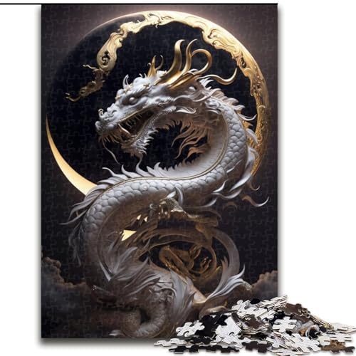 Puzzle 1000 Teile für Erwachsene, Brave Dragon, Lernspielzeug ganze Familie für und 14 Jahre alt (Größe 26x38cm) von MLADSOEHK