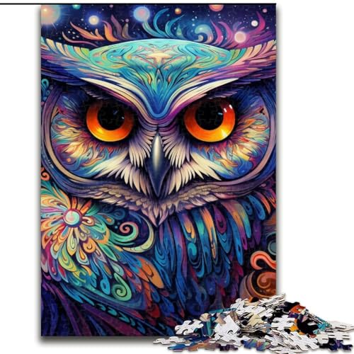 Puzzle 1000 Teile für Erwachsene, Bunte Kunst-Eule aus Holz, einzigartige DIY-Heimdekoration, Geschenkidee, 50x75cm, für Geburtstag, Urlaub, Weihnachten, Halloween Puzzle 1000 Teile für Erwachsene, Bunte Kunst-Eule aus Holz, einzigartige DIY-Heimdekoration, Geschenkidee, 50x75cm, für Geburtstag, Urlaub, Weihnachten, Halloween von MLADSOEHK