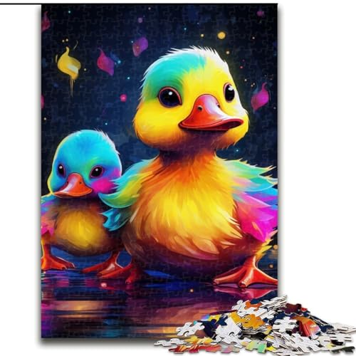 Puzzle 1000 Teile für Erwachsene, Bunte Kunstenten aus Holz, einzigartige DIY-Heimdekoration, Geschenkidee, 50x75cm, für Geburtstag, Urlaub, Weihnachten, Halloween Puzzle 1000 Teile für Erwachsene, Bunte Kunstenten aus Holz, einzigartige DIY-Heimdekoration, Geschenkidee, 50x75cm, für Geburtstag, Urlaub, Weihnachten, Halloween von MLADSOEHK