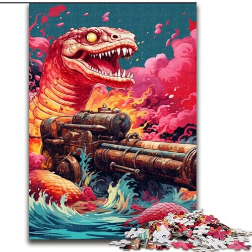 Puzzle 1000 Teile für Erwachsene, Bunte Kunstschlange aus Holz, einzigartige DIY-Heimdekoration, Geschenkidee, 50x75cm, für Geburtstag, Urlaub, Weihnachten, Halloween Puzzle 1000 Teile für Erwachsene, Bunte Kunstschlange aus Holz, einzigartige DIY-Heimdekoration, Geschenkidee, 50x75cm, für Geburtstag, Urlaub, Weihnachten, Halloween von MLADSOEHK