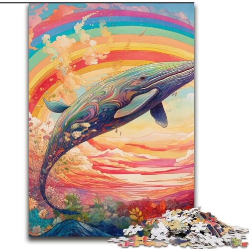 Puzzle 1000 Teile für Erwachsene, Bunter Blauwal aus Holz, für Teenager und Familienspaß – DIY-Denkspiel, Geschenk, 50x75cm, Geburtstagsparty für Männer und Frauen Puzzle 1000 Teile für Erwachsene, Bunter Blauwal aus Holz, für Teenager und Familienspaß – DIY-Denkspiel, Geschenk, 50x75cm, Geburtstagsparty für Männer und Frauen von MLADSOEHK
