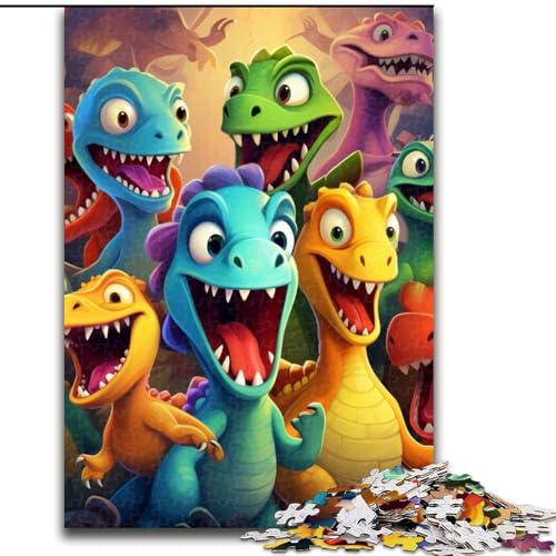 Puzzle 1000 Teile für Erwachsene, Dinosaurier-Kunst aus Holz, einzigartige DIY-Heimdekoration, Geschenkidee, 50x75cm, für Geburtstag, Urlaub, Weihnachten, Halloween Puzzle 1000 Teile für Erwachsene, Dinosaurier-Kunst aus Holz, einzigartige DIY-Heimdekoration, Geschenkidee, 50x75cm, für Geburtstag, Urlaub, Weihnachten, Halloween von MLADSOEHK