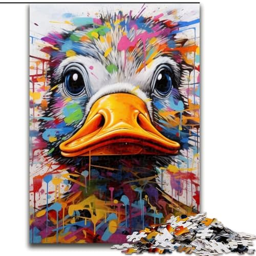 Puzzle 1000 Teile für Erwachsene, Enten-Graffiti aus Holz, einzigartige DIY-Heimdekor-Geschenkidee, 50x75cm, für Geburtstag, Urlaub, Weihnachten, Halloween Puzzle 1000 Teile für Erwachsene, Enten-Graffiti aus Holz, einzigartige DIY-Heimdekor-Geschenkidee, 50x75cm, für Geburtstag, Urlaub, Weihnachten, Halloween von MLADSOEHK