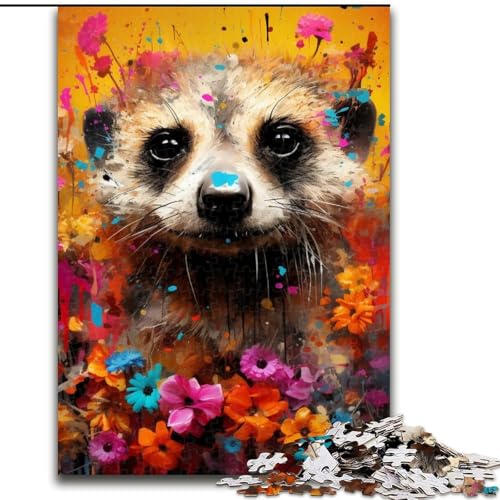 Puzzle 1000 Teile für Erwachsene, Erdmännchen, aus Holz, einzigartige DIY-Geschenkidee für die Heimdekoration, 50x75cm, DIY-Kunstdekor Puzzle 1000 Teile für Erwachsene, Erdmännchen, aus Holz, einzigartige DIY-Geschenkidee für die Heimdekoration, 50x75cm, DIY-Kunstdekor von MLADSOEHK