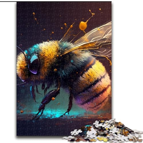 Puzzle 1000 Teile für Erwachsene, Fantasie-Biene aus Holz, einzigartige DIY-Geschenkidee für die Heimdekoration, 50x75cm, für Geburtstag, Urlaub, Weihnachten, Halloween Puzzle 1000 Teile für Erwachsene, Fantasie-Biene aus Holz, einzigartige DIY-Geschenkidee für die Heimdekoration, 50x75cm, für Geburtstag, Urlaub, Weihnachten, Halloween von MLADSOEHK