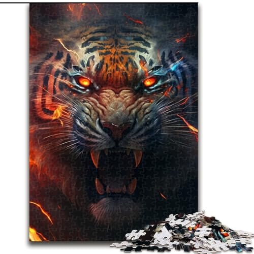 Puzzle 1000 Teile für Erwachsene, Fantasie-Tiger aus Holz, einzigartige DIY-Geschenkidee zur Heimdekoration, 50x75cm, für Geburtstag, Urlaub, Weihnachten, Halloween Puzzle 1000 Teile für Erwachsene, Fantasie-Tiger aus Holz, einzigartige DIY-Geschenkidee zur Heimdekoration, 50x75cm, für Geburtstag, Urlaub, Weihnachten, Halloween von MLADSOEHK