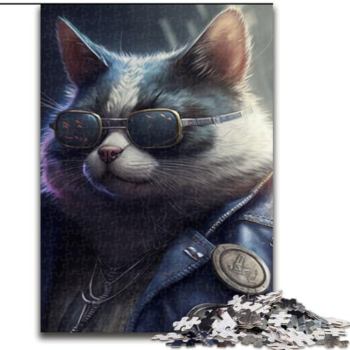 Puzzle 1000 Teile für Erwachsene, Fantasiekatze aus Holz, einzigartige DIY-Geschenkidee zur Heimdekoration, 50x75cm, für Geburtstag, Feiertage, Weihnachten, Halloween Puzzle 1000 Teile für Erwachsene, Fantasiekatze aus Holz, einzigartige DIY-Geschenkidee zur Heimdekoration, 50x75cm, für Geburtstag, Feiertage, Weihnachten, Halloween von MLADSOEHK
