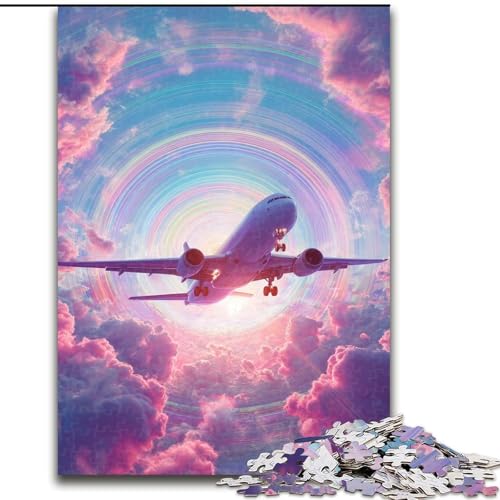 Puzzle 1000 Teile für Erwachsene, Farbflugzeug, Spielspielzeug, jedes Teil ist einzigartig – anspruchsvolles Familienspiel für Kinder ab 14 Jahren (Größe 26x38cm) von MLADSOEHK
