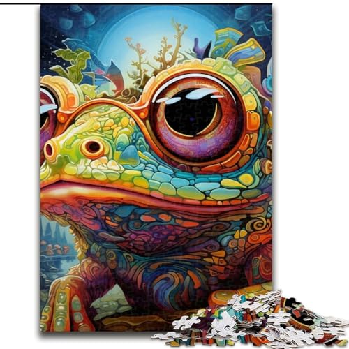 Puzzle 1000 Teile für Erwachsene, Frosch, aus Holz, Kinder ab 14 Jahren, 50x75cm, für Familienspaß, perfekt für Feiertage, interaktive Spieleabende Puzzle 1000 Teile für Erwachsene, Frosch, aus Holz, Kinder ab 14 Jahren, 50x75cm, für Familienspaß, perfekt für Feiertage, interaktive Spieleabende von MLADSOEHK