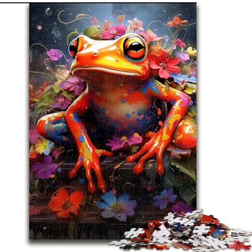Puzzle 1000 Teile für Erwachsene, Frosch aus Holz, ideal für Familienspaß, Entspannung, 50x75cm, für interaktives Familienspiel Puzzle 1000 Teile für Erwachsene, Frosch aus Holz, ideal für Familienspaß, Entspannung, 50x75cm, für interaktives Familienspiel von MLADSOEHK