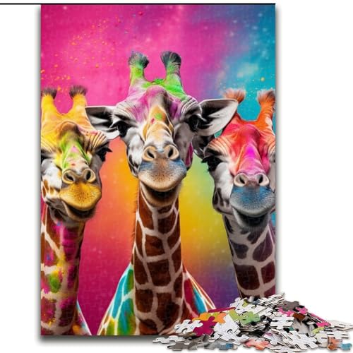 Puzzle 1000 Teile für Erwachsene, Galaxie-Giraffe, aus Holz, einzigartige DIY-Geschenkidee zur Heimdekoration, 50x75cm, für Geburtstag, Feiertage, Weihnachten, Halloween Puzzle 1000 Teile für Erwachsene, Galaxie-Giraffe, aus Holz, einzigartige DIY-Geschenkidee zur Heimdekoration, 50x75cm, für Geburtstag, Feiertage, Weihnachten, Halloween von MLADSOEHK