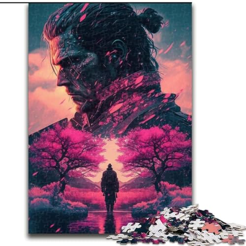 Puzzle 1000 Teile für Erwachsene, Geschenke, Sakura-Krieger, Familienspiel, Stressabbau, schwierige Herausforderung, stärkt die Liebe zwischen Paaren (Größe 26x38cm) von MLADSOEHK
