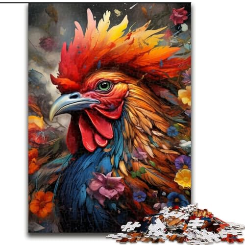 Puzzle 1000 Teile für Erwachsene, Huhn aus Holz, einzigartige DIY-Geschenkidee für die Heimdekoration, 50x75cm, DIY-Kunstdekor Puzzle 1000 Teile für Erwachsene, Huhn aus Holz, einzigartige DIY-Geschenkidee für die Heimdekoration, 50x75cm, DIY-Kunstdekor von MLADSOEHK