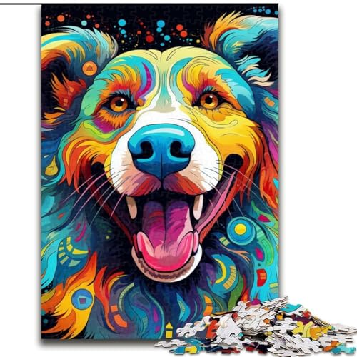 Puzzle 1000 Teile für Erwachsene, Hund aus Holz, einzigartige DIY-Geschenkidee zur Heimdekoration, 50x75cm, für Geburtstag, Urlaub, Weihnachten, Halloween Puzzle 1000 Teile für Erwachsene, Hund aus Holz, einzigartige DIY-Geschenkidee zur Heimdekoration, 50x75cm, für Geburtstag, Urlaub, Weihnachten, Halloween von MLADSOEHK