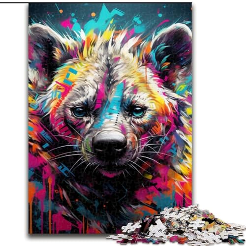 Puzzle 1000 Teile für Erwachsene, Hyänen-Graffiti, aus Holz, EIN tolles Geschenk für Familienspaß, 50x75cm, Denksportaufgabe, Spiel für Erwachsene, interaktive Familienaktivität Puzzle 1000 Teile für Erwachsene, Hyänen-Graffiti, aus Holz, EIN tolles Geschenk für Familienspaß, 50x75cm, Denksportaufgabe, Spiel für Erwachsene, interaktive Familienaktivität von MLADSOEHK