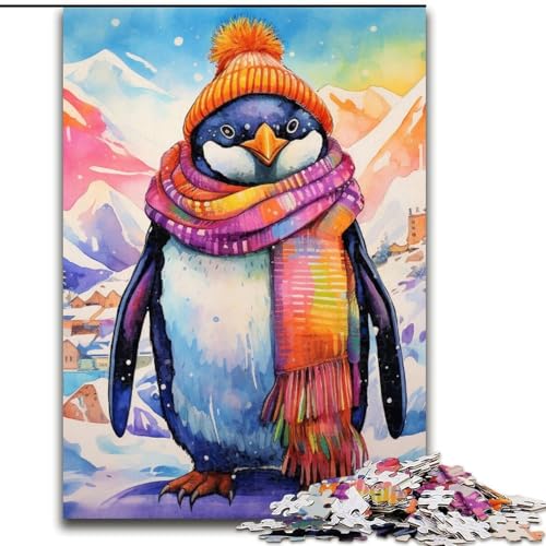 Puzzle 1000 Teile für Erwachsene, Kunst-Pinguin aus Holz, einzigartige DIY-Heimdekoration, Geschenkidee, 50x75cm, für Geburtstag, Urlaub, Weihnachten, Halloween Puzzle 1000 Teile für Erwachsene, Kunst-Pinguin aus Holz, einzigartige DIY-Heimdekoration, Geschenkidee, 50x75cm, für Geburtstag, Urlaub, Weihnachten, Halloween von MLADSOEHK