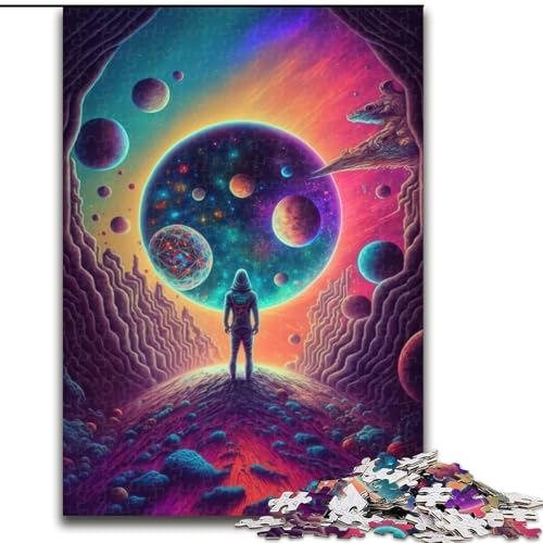 Puzzle 1000 Teile für Erwachsene, Psychedelisch, Lernspielzeug für Eignet ganze Familie für und 14 Jahre alt (Größe 50x75cm) von MLADSOEHK