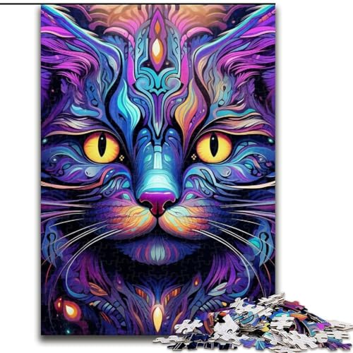 Puzzle 1000 Teile für Erwachsene, Schwarze Katze aus Holz, einzigartige DIY-Geschenkidee für die Heimdekoration, 50x75cm, DIY-Kunstdekor Puzzle 1000 Teile für Erwachsene, Schwarze Katze aus Holz, einzigartige DIY-Geschenkidee für die Heimdekoration, 50x75cm, DIY-Kunstdekor von MLADSOEHK